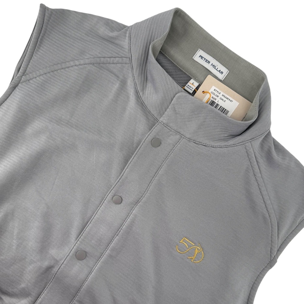 Peter Millar Crown Sport Mens Large Gale Gray Performance Vest MS24EK4 NWT